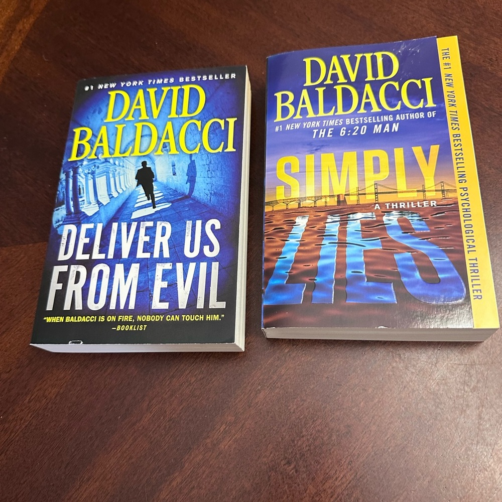 2 David Baldacci Paperback Books Thriller Novels